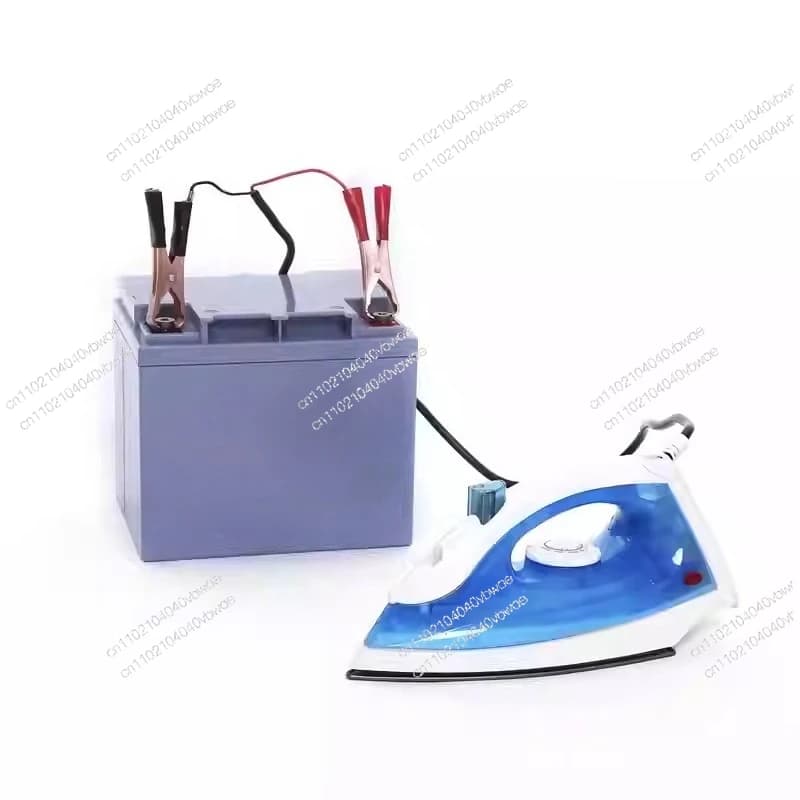 Ferro da stiro portatile da 12 V per piccoli elettrodomestici, ferro da stiro da 150 W collegato a batteria per esterni