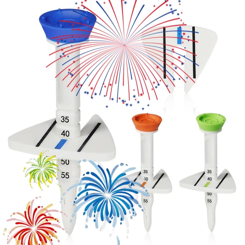 Tee da Golf Regolabili in Altezza in Gomma e Plastica, Supporto per Palline da Golf per Allenamento e Puntamento Direzionale per Pratica all'Aperto