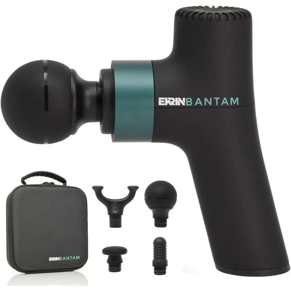 Mini pistola per massaggio Bm - Massaggiatore muscolare compatto per tessuti profondi con regolabili e 4 accessori - Lie a batteria lunga, leggero, Trave