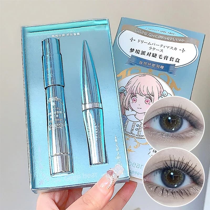 The mascara case with fiber base is waterproof, thin and long, not easy to droop and stretch. Long natural curling