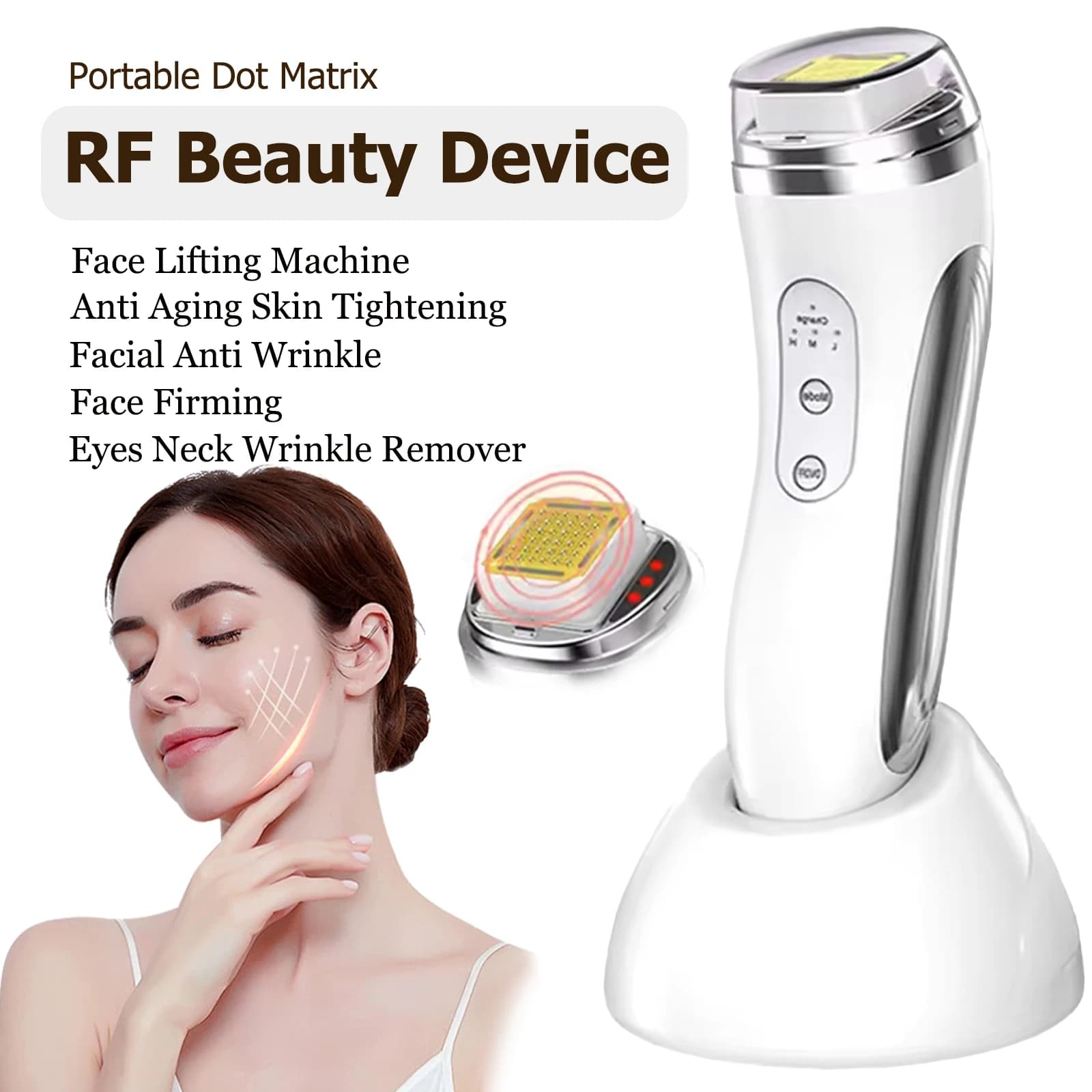 Radio Frequency Face Lifting Device RF Dot Matrix Beauty Massage Home wrinkle Removal Face Massage Machine for Skin Strengthening