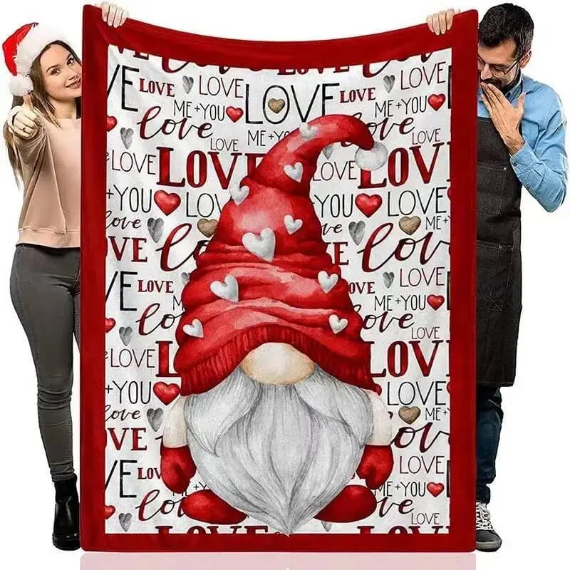 Biancheria da letto coperta regalo di Natale, coperta per divano con copertina con lettera d'amore, coperta in flanella super morbida