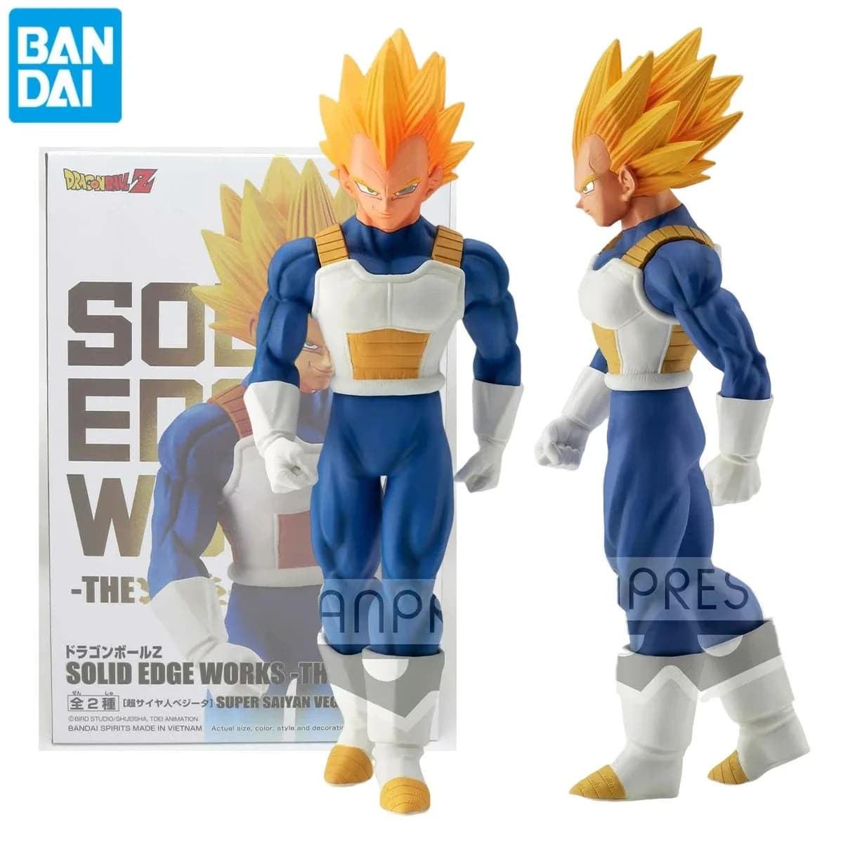 BANDAI Banpresto Dragon Ball Z Solid Edge Works vol.3(B:Super Saiyan Vegeta) Action Figure 21cm HBP-18462