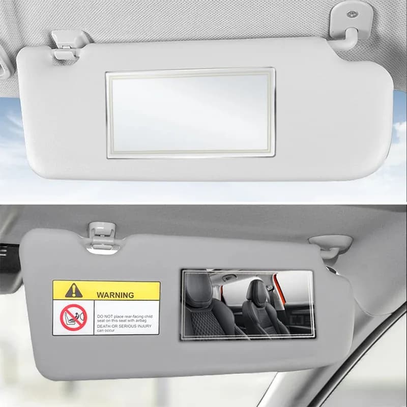Specchio per il trucco per auto Visiera parasole portatile per auto in acciaio inossidabile Specchi HD Specchio interno per auto per styling auto