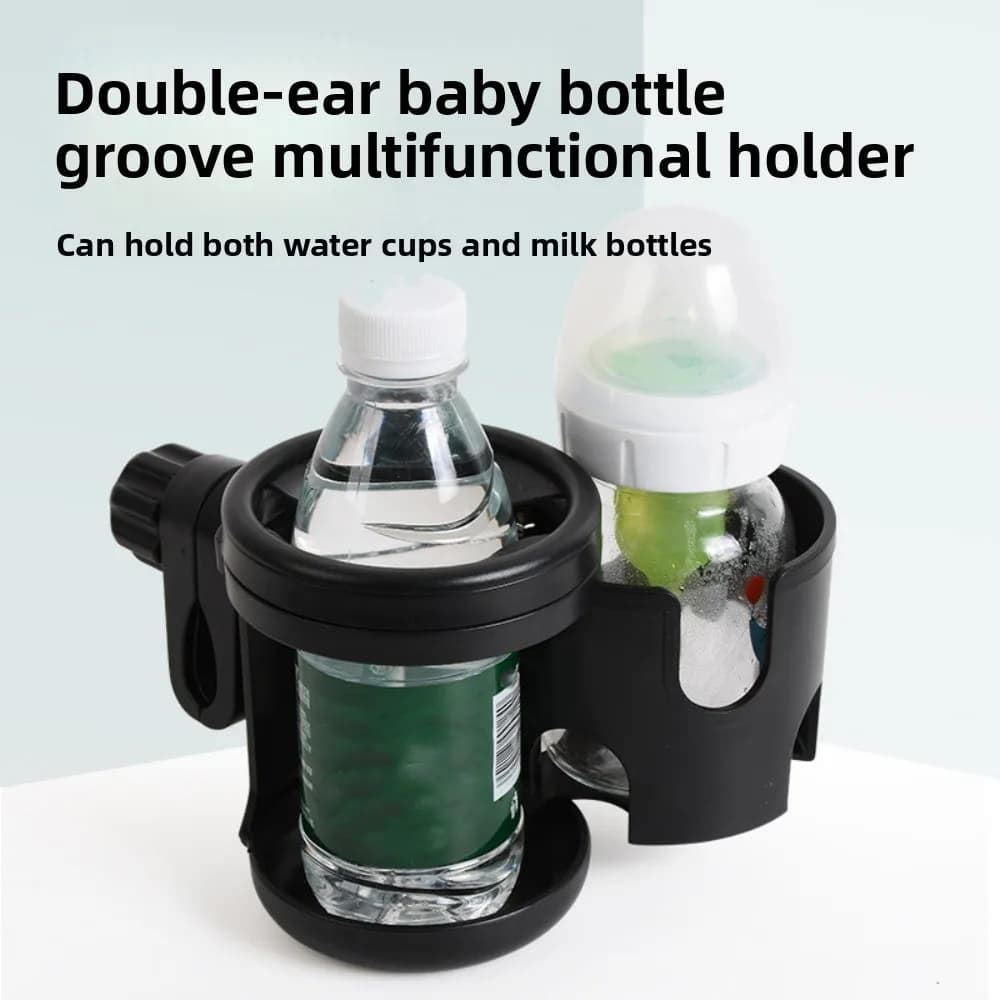 Portabicchieri antiscivolo 2 in 1 per passeggino Portabicchieri girevole per bambini facile da installare antiscivolo universale
