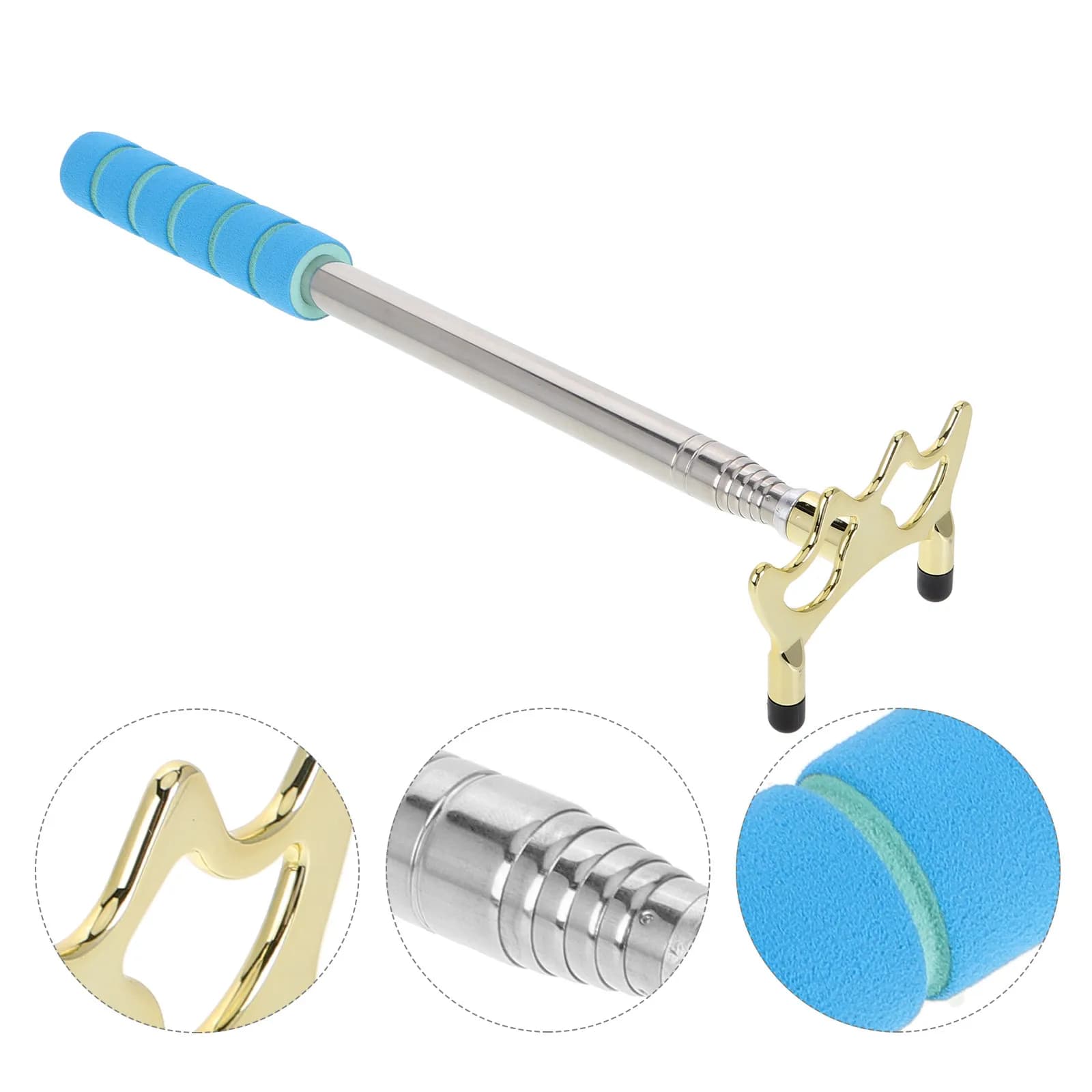 Retractable Billiard Cue Stick Bridge Adjustable Detachable Head Pool Table Accessory Telescopic Handle Nonslip Grip Versatile