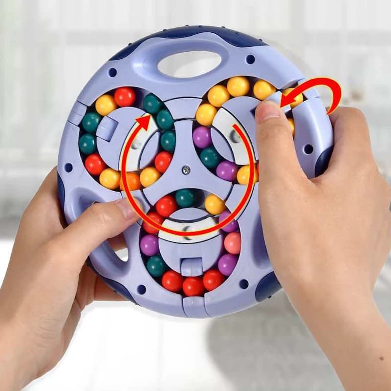 Rompicapo difficile 3in1 Fagiolo magico Puzzle rotante Ansia ADHD Giocattoli antistress Regali per adolescenti Ragazzi Ragazze Adulti