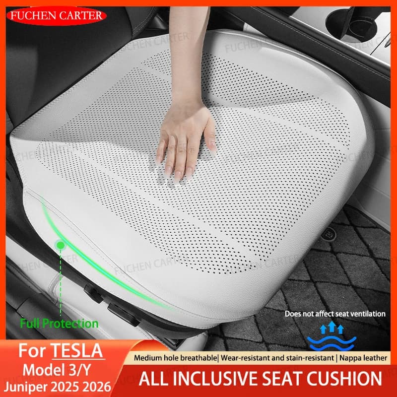 Complete Auto Seat cushion for Tesla New Model 3/Y, Cooling Summer Comfort, Ventilate, Universal Four Seasons