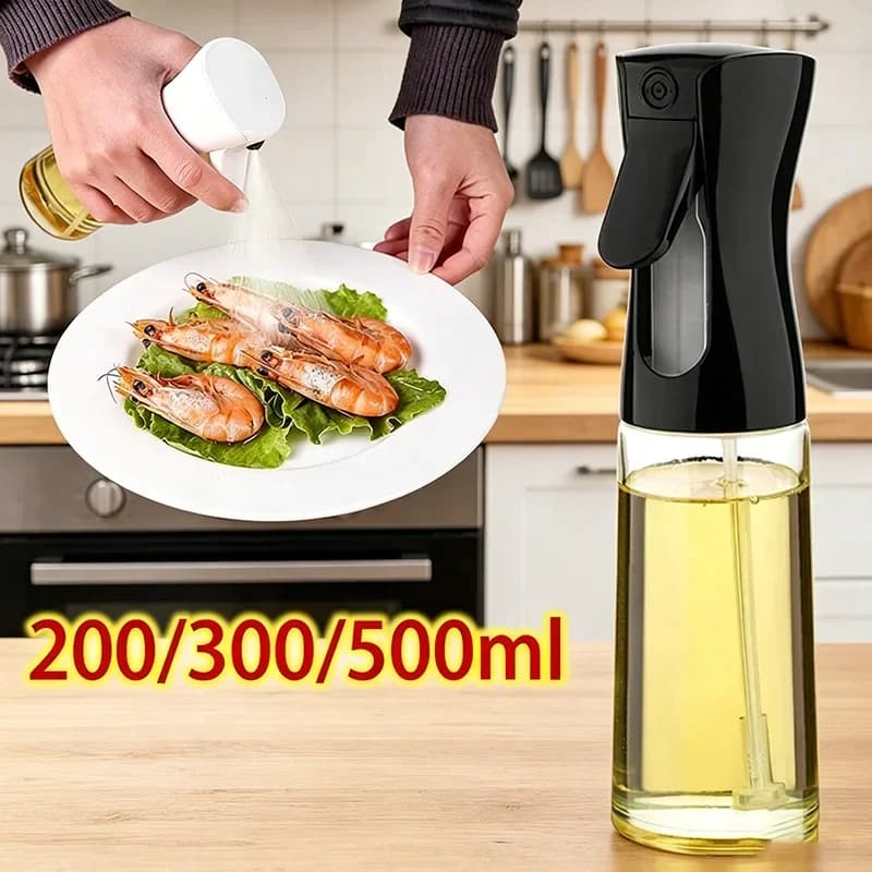 Bottiglia Spray per Olio in Plastica 200/300/500ml, Grado Alimentare, per Cucina, BBQ, Friggitrice ad Aria, YH001