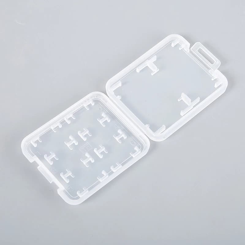 🎊 1Pc 8 in 1 TWaterproof Transparent Protector Holder Micro Box ForSD/SDHC/TF/MS Memory Card Storage Case Box Bag Plastic Boxes
