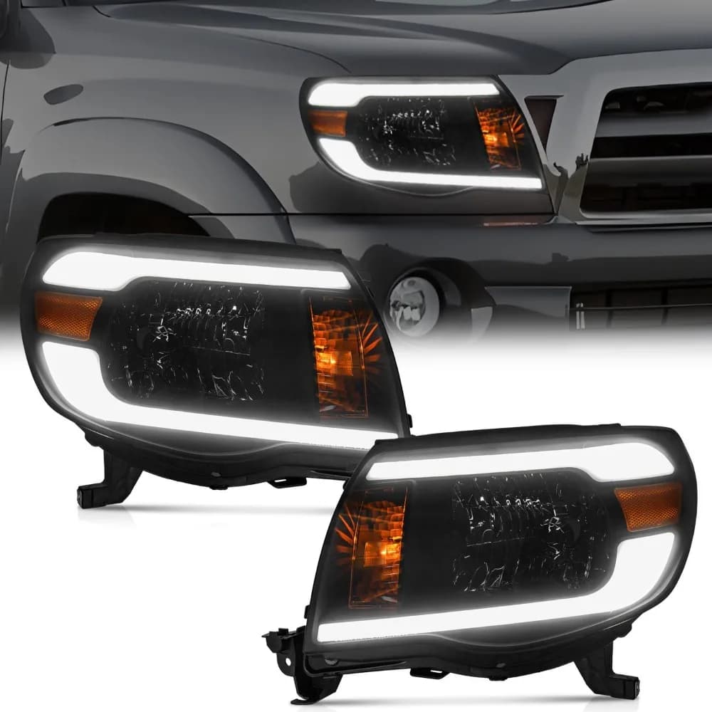 Coppia di fari anteriori per Toyota Tacoma 2005-2011 con luci diurne a LED (sinistro + destro)