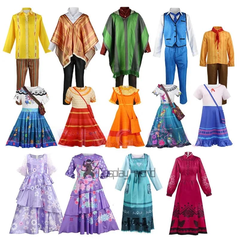 Costume Cosplay Encanto per Adulti, Uniforme per Carnevale, Costumi per Feste di Halloween, Abito JK Anime per Donne e Bambini