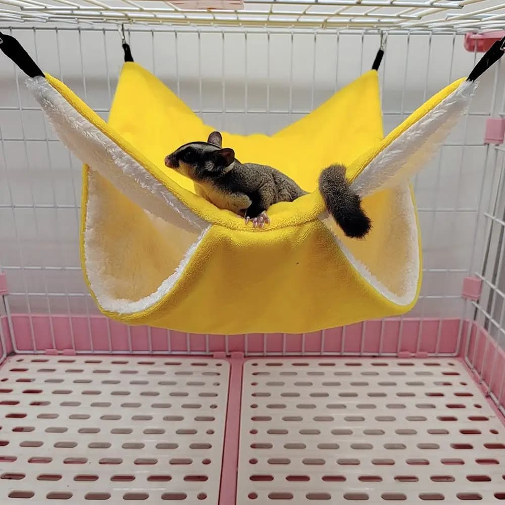 Colorful Double-layer Thicken Winter Rabbit Squirrel Guinea Pig Nest Small Animal Sleeping Bag Warm Cage House Hamster Hammock