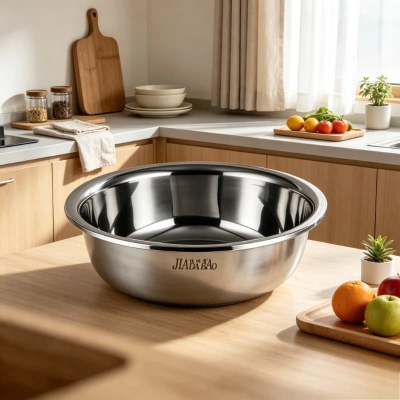 304 Stainless Steel Mixing Bowl Container Basin Set Food Grade Heavy Duty Commercial Home Kitchen Washing Kneading Multipurpose