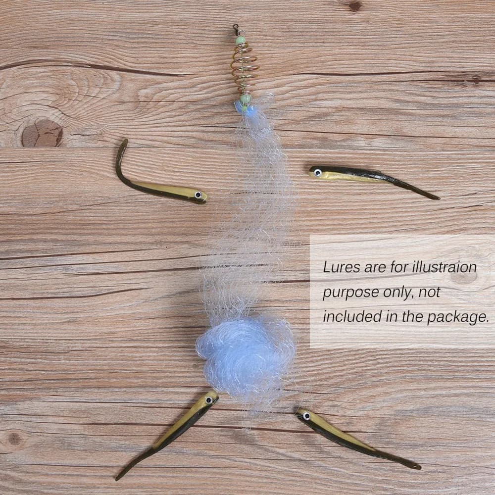4PCS Durable with Luminous Beads Fishing Cast Net with Spring Nylon Shoal Fishing Net Fishing Mesh Net For Anglers