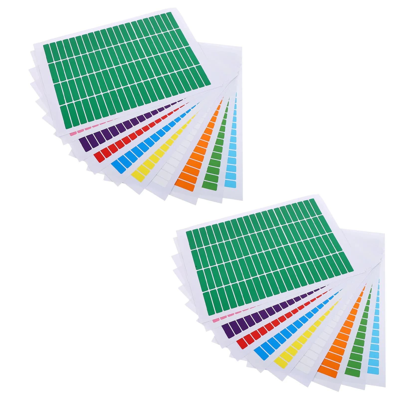 20 Fogli di Etichette Rettangolari Impermeabili per Codifica a Colori, Adesive, Stampabili, per Cartelle e Documenti