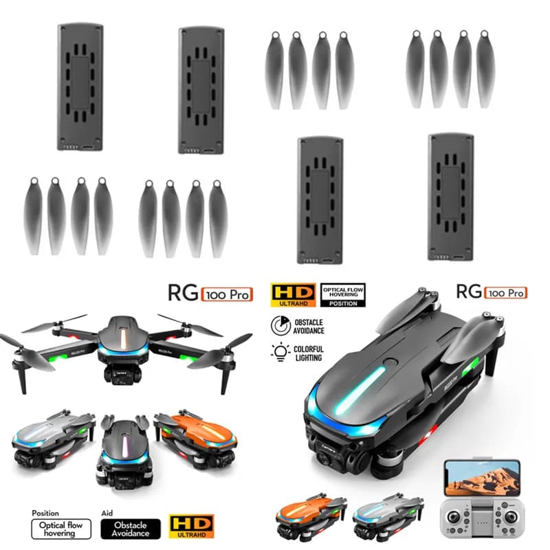 RG100PRO RC Drone Batteria RG100 PRO RC Quadcopter Pezzi di ricambio 3.7V 2000mAh Batteria/Elica/USB RG100 PRO Drone Batteria Giocattolo