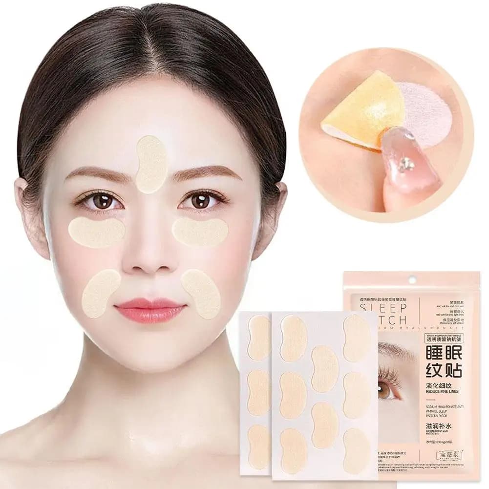 Nighttime Anti-Wrinkle Patches Hyaluronic Acid Sleeping Patch Smooth Fine Lines Face Wrinkle Gel Patch Eye Sheet,Skincare