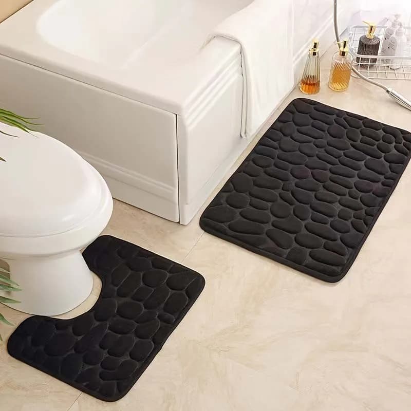 Tappetino da Bagno Antiscivolo in Pile Corallo, Morbido e Assorbente, ad Asciugatura Rapida, per Bagno, Doccia, Cucina, Lavabile, Tinta Unita, Decorazione Casa