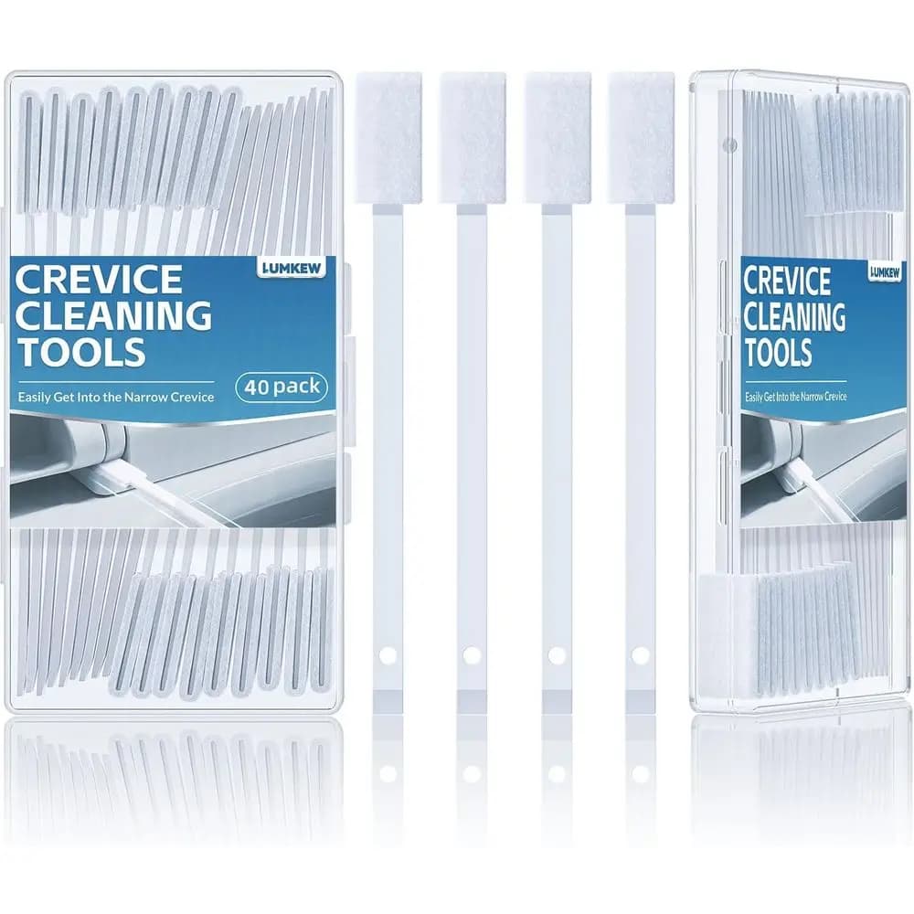 Set di 40 Spazzole Monouso per Pulizia Fessure e Piccoli Spazi, Spazzole per Dettagli e Pulizia WC, Set per Pulizie Domestiche
