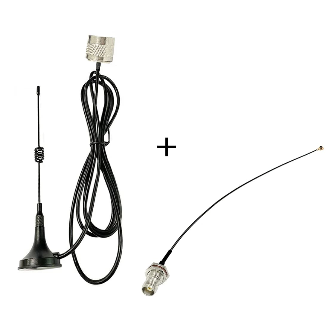 Antenna Wifi 3dbi da 2,4 Ghz con cavo di prolunga base magnetica Connettore maschio TNC da 1,5 m + cavo U.FL interruttore paratia femmina TNC
