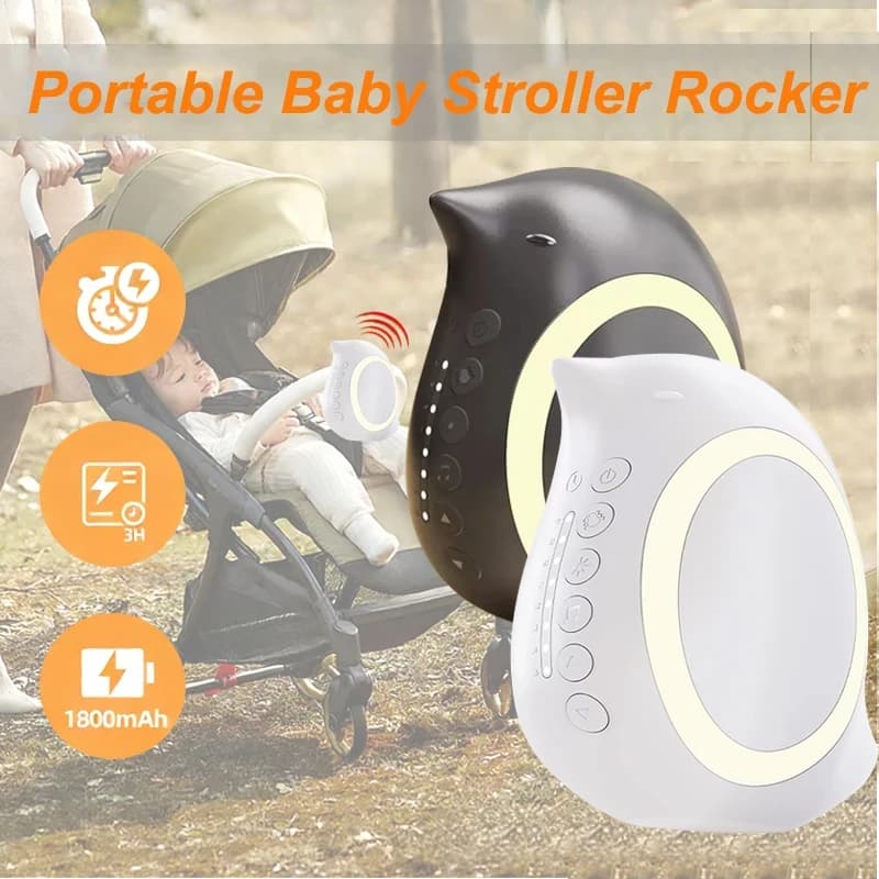 Culla Portatile da Esterno per Neonati con Vibrazione, Musica Rilassante, Luce Notturna, Suoni Rilassanti e Bluetooth Wireless per Aiutare il Sonno