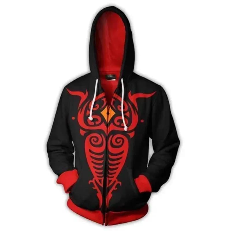 Anime Avata Cosplay Last Airbender Felpa con cappuccio Aang Costume Uomo Uomo Top Streewear Halloween Party Clothesx;3,v'6.f;9,