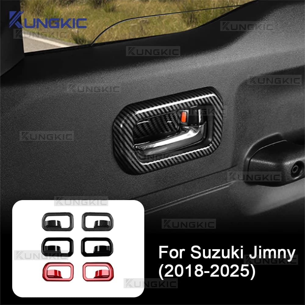 Auto Maniglia Interna Della Porta Copertura Trim Per Suzuki Jimny 3/5 Porte Nomade 2018-2025 Maniglia Auto Telaio di Protezione Accessori Interni