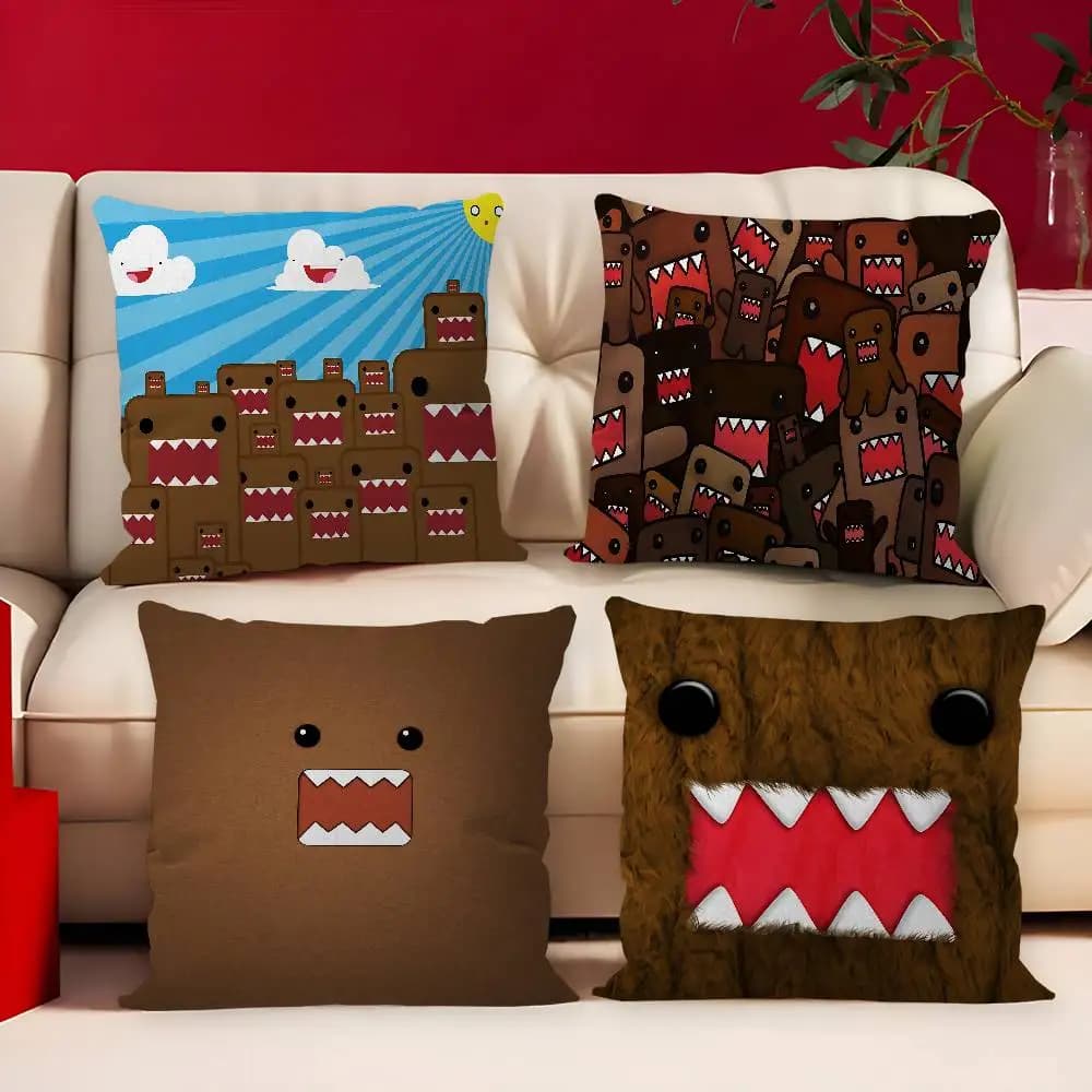 Cuscino Cartoon D-Domo K-Kun, Regalo, Decorazione per Casa e Ufficio, Copricuscino per Camera da Letto, Divano, Auto 45x45