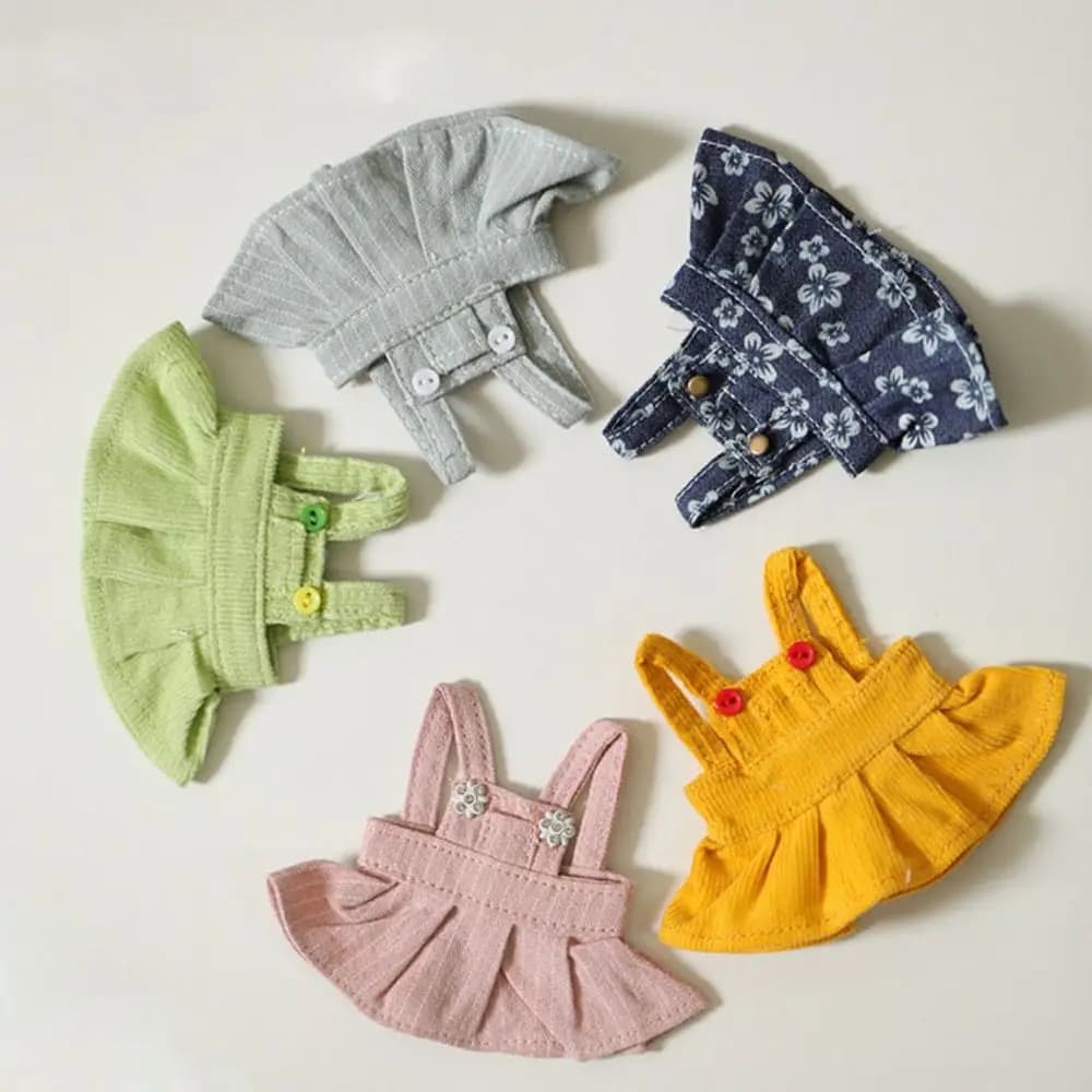 Moda Jeans canotta gonna decorazione 10cm bambola di cotone bella principessa abiti bambole di peluche accessori per vestiti