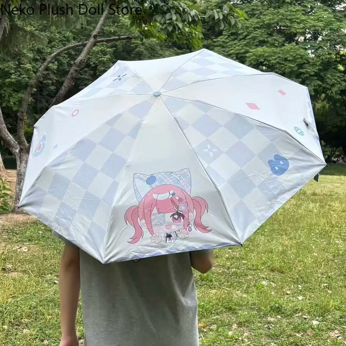 Infinity Nikki Cosplay Automatic Opening Closing Fold Umbrella Sunscreen Sunshine Rain Umbrella Halloween Gift