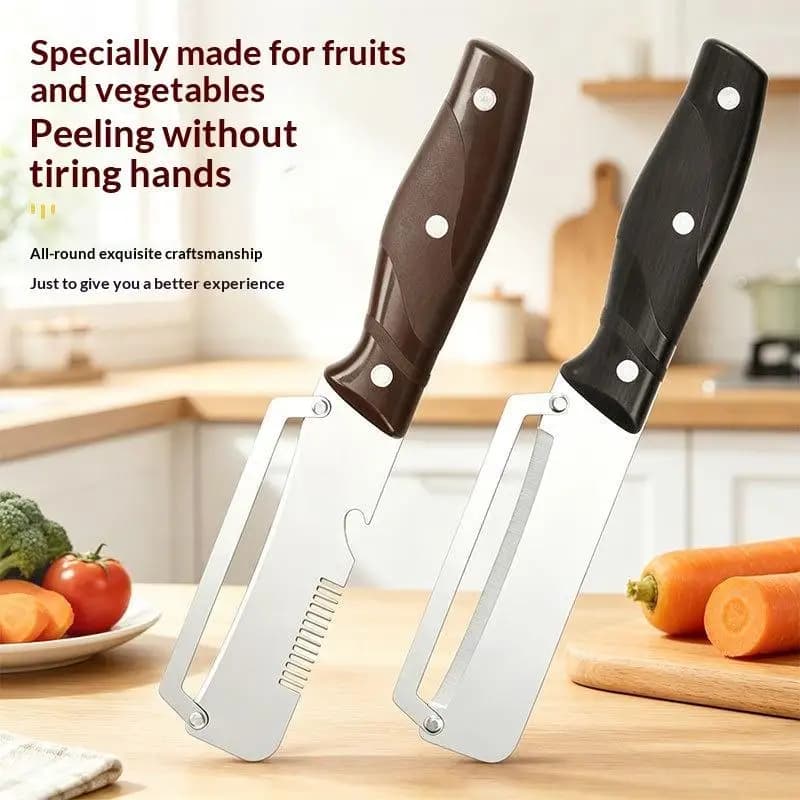 3-in-1 Serrated Peeling Knife Premium Vegetable Peeler With Handle Bottle Opener Kitchen Tool Accessories Gift