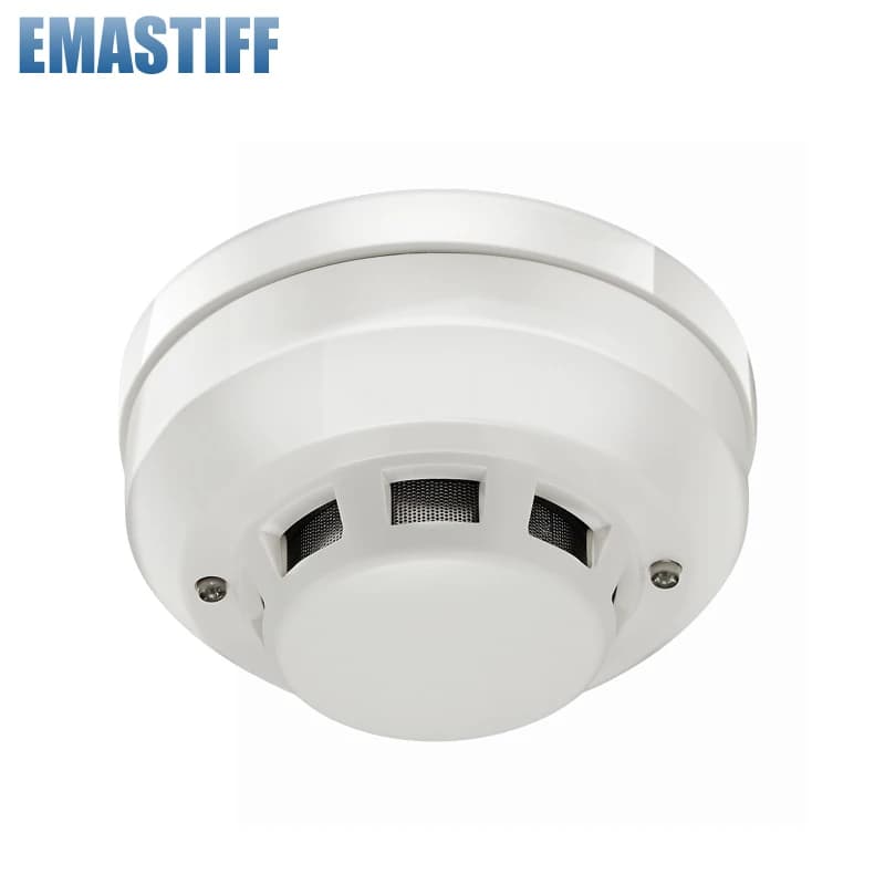 Fire Alarm Wired Photoelectric Smoke Detector Relay Ouput Operation NO NC Smoke Sensor Alarm Detector For Conventional System