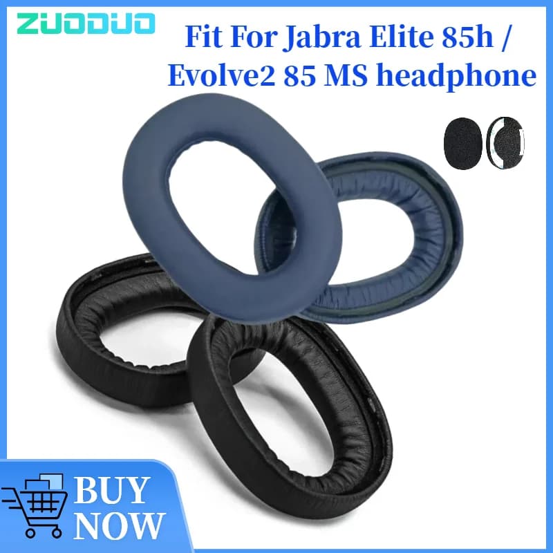 ZUODUO Spare Bearings Memory Foam ear cushion cover for Jabra Elite 85h / Evolve2 85 MS Game Headphones Headsets Headsets
