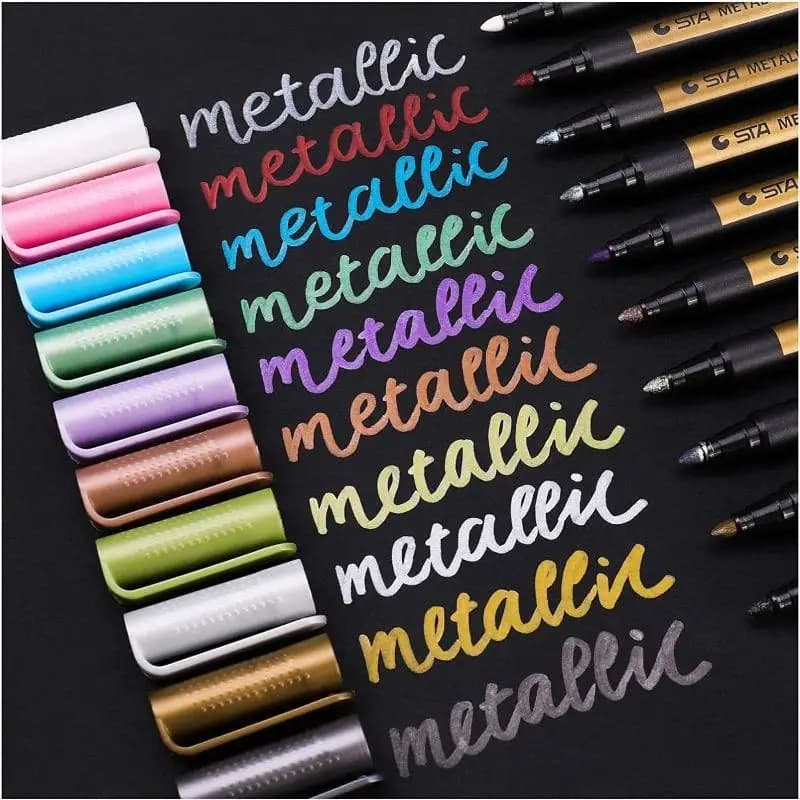 10 colori squisito pennarello in metallo pennarello artistico pennarello per scrittura permanente album fotografico carta regalo fai da te cancelleria per bambini