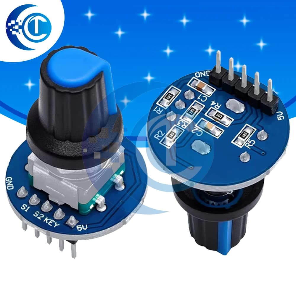 Rotary Encoder Module for Arduino Brick Sensor Development Round Audio Rotating Potentiometer Knob Cap EC11