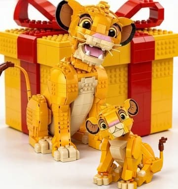 Set di Blocchi da Costruzione Creativi Modello Leone, Idea Regalo per Adulti e Appassionati di Cinema, Regali per la Festa dei Bambini e Natale, 1445 Pezzi