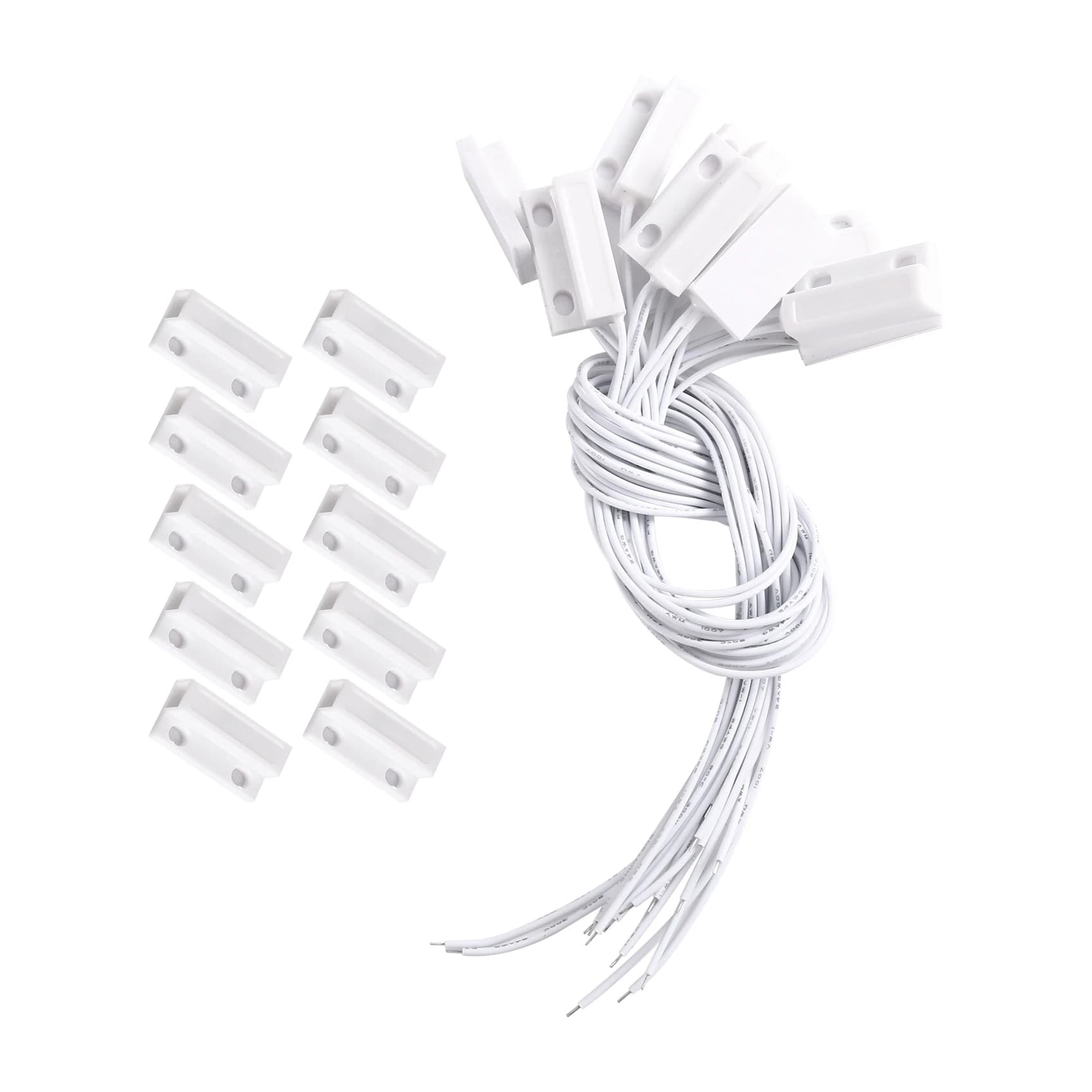 【PROMOZIONE】Sistema di allarme domestico MC-38A 10 paia di sensori magnetici cablati di tipo NO per porte e finestre per allarme GSM PSTN