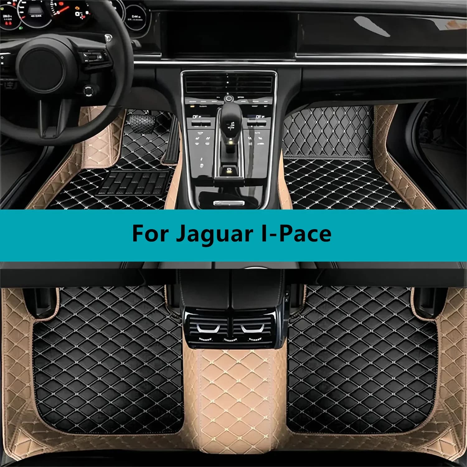 Tappetini per auto personalizzati per Jaguar I-Pace 2018 2019 2020 2021 2022 Tappetini per auto impermeabili per tutte le stagioni