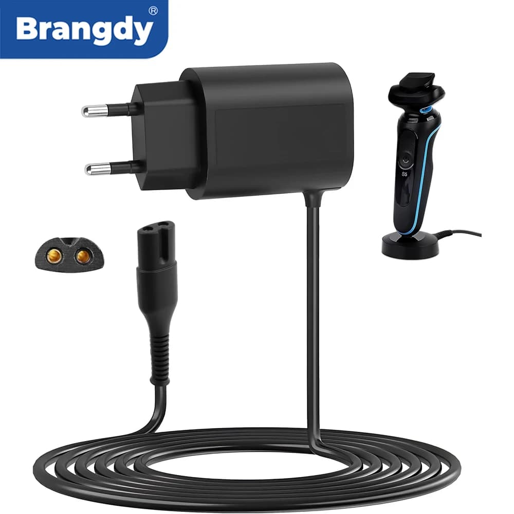 Brangdy 12V Charger Suitable for Braun Series 3 7 9 1 XT5 Electric Razor 3040s 340s 9385cc 370 720 760cc 790cc 720s Barba Trimmer
