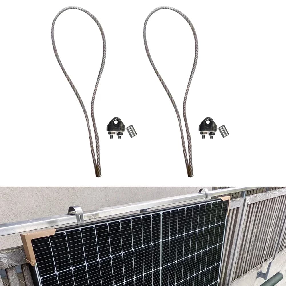 Solar Hook Steel Wire Cable Balcony Solar Panel Electric Central Fixing 60cm Length Solar Panel Hook Cord Brace