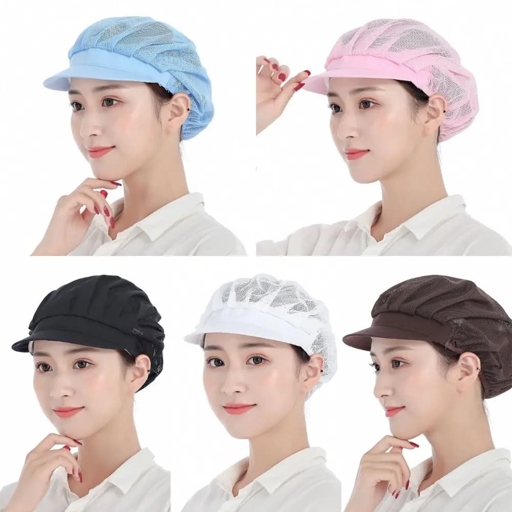 Cappello da Lavoro Chic in Tessuto Traspirante per Hotel e Ristoranti, Berretto da Cuoco Antifumo e Antipolvere