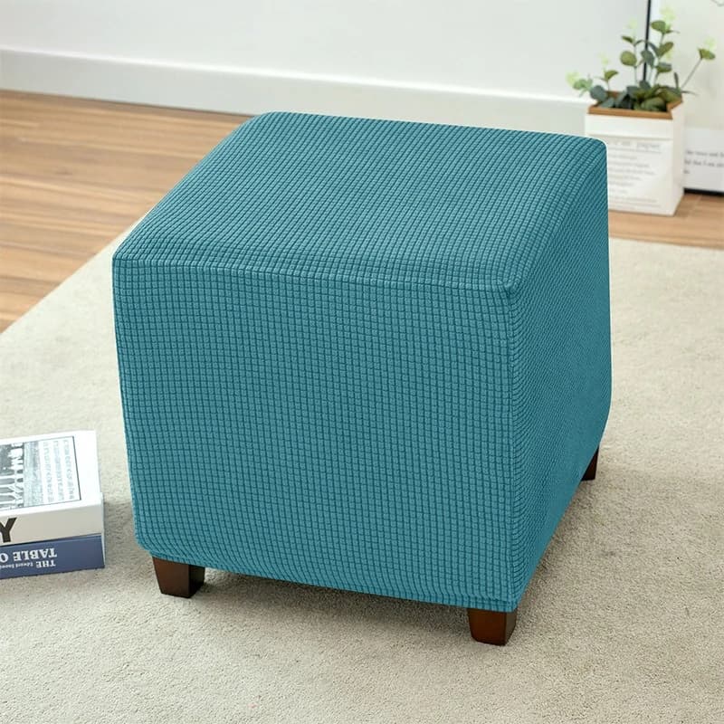 1 copripedale quadrato a forma di chicco di mais, copertura antipolvere regolabile per mobili, copertura in pile solido