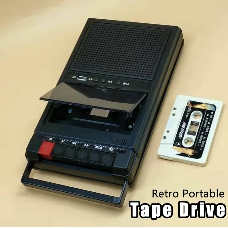 Registratore a cassetta portatile Nastro a cassetta con altoparlanti Bluetooth integrati Conversione audio multifunzione su cassetta