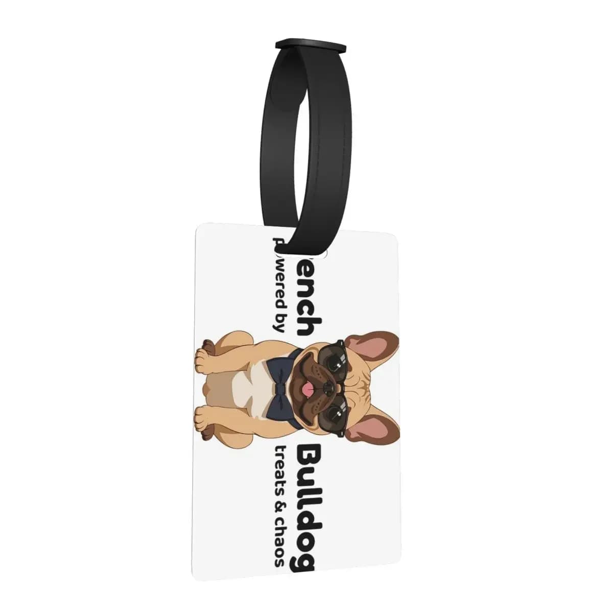 Bulldog francese Dog Design Frenchie Etichette per bagagli Accessori per valigie Bagagli da viaggio Etichetta d'imbarco Porta etichette ID Nome Indirizzo