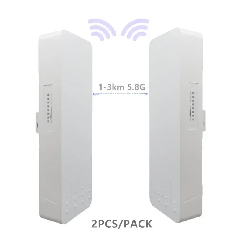 2 pezzi 1-3 km 300 Mbit router aperto CPE 5.8G router punto di accesso wireless Wi-Fi bridge dispositivo extender wifi ripetitore dual band