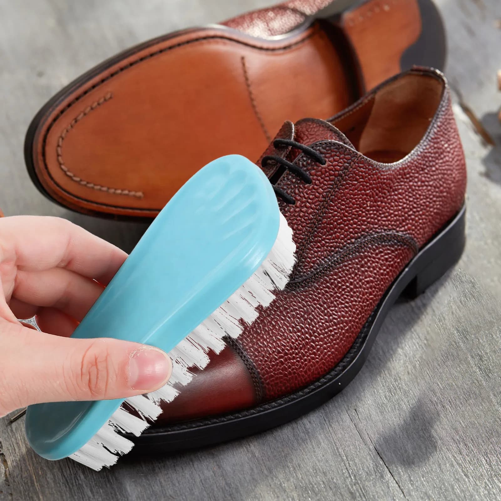 2Pcs Plastic Soft Bristle Shoe Brush Multi Functional Laundry Cleaner Stain Scrub Household Travel Shoe Cleaning Brush