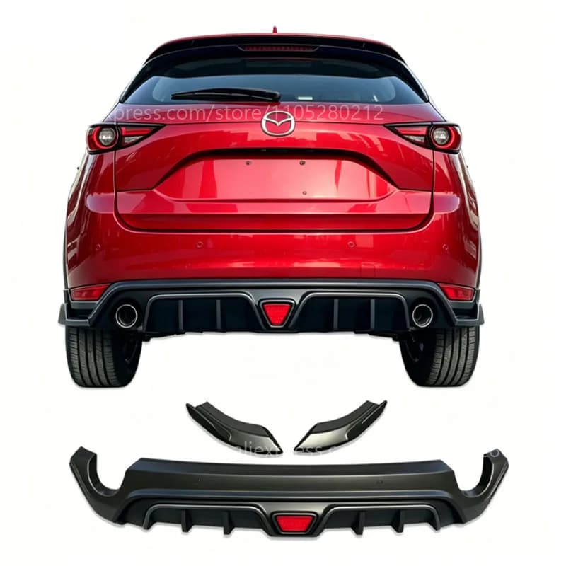 Adatto per Mazda CX-5, diffusore posteriore F Sport 17-24, modifica del paraurti posteriore con luce di navigazione a LED.