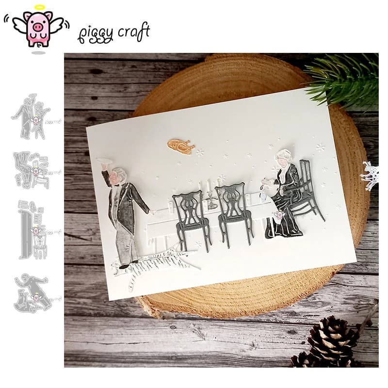 Piggy Craft metal cutting dies cut die mold Miss Butler holiday cheerios Scrapbook paper craft knife mould blade punch stencils