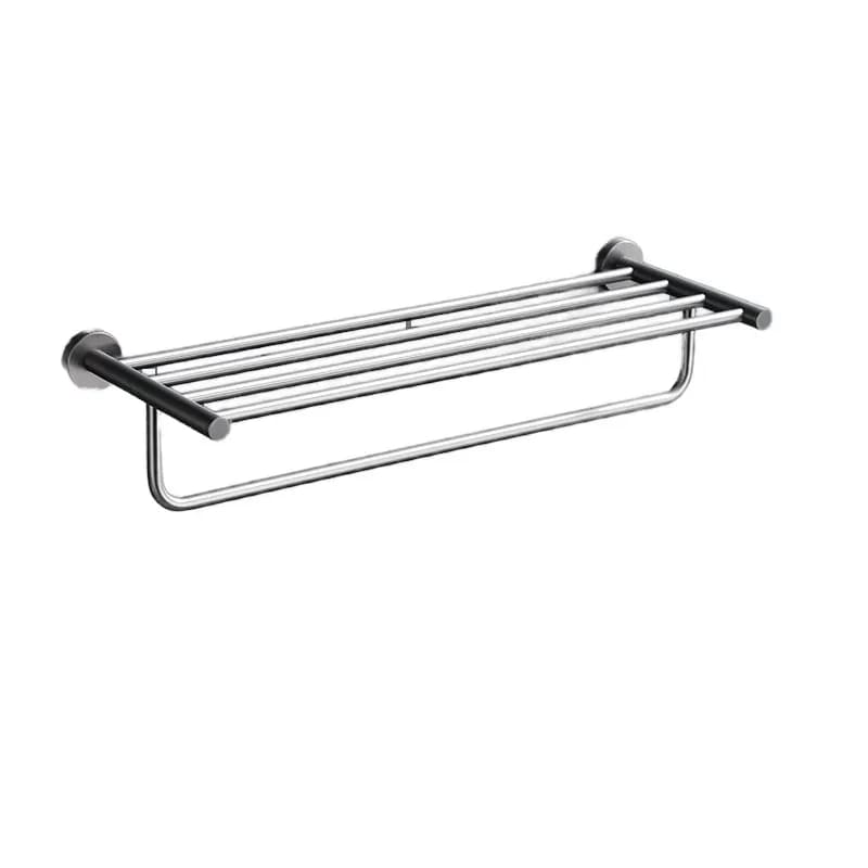 Mensole da parete cromate dal design europeo per bagni Riscaldatore in acciaio con doppio accessorio per bagno a specchio per hotel